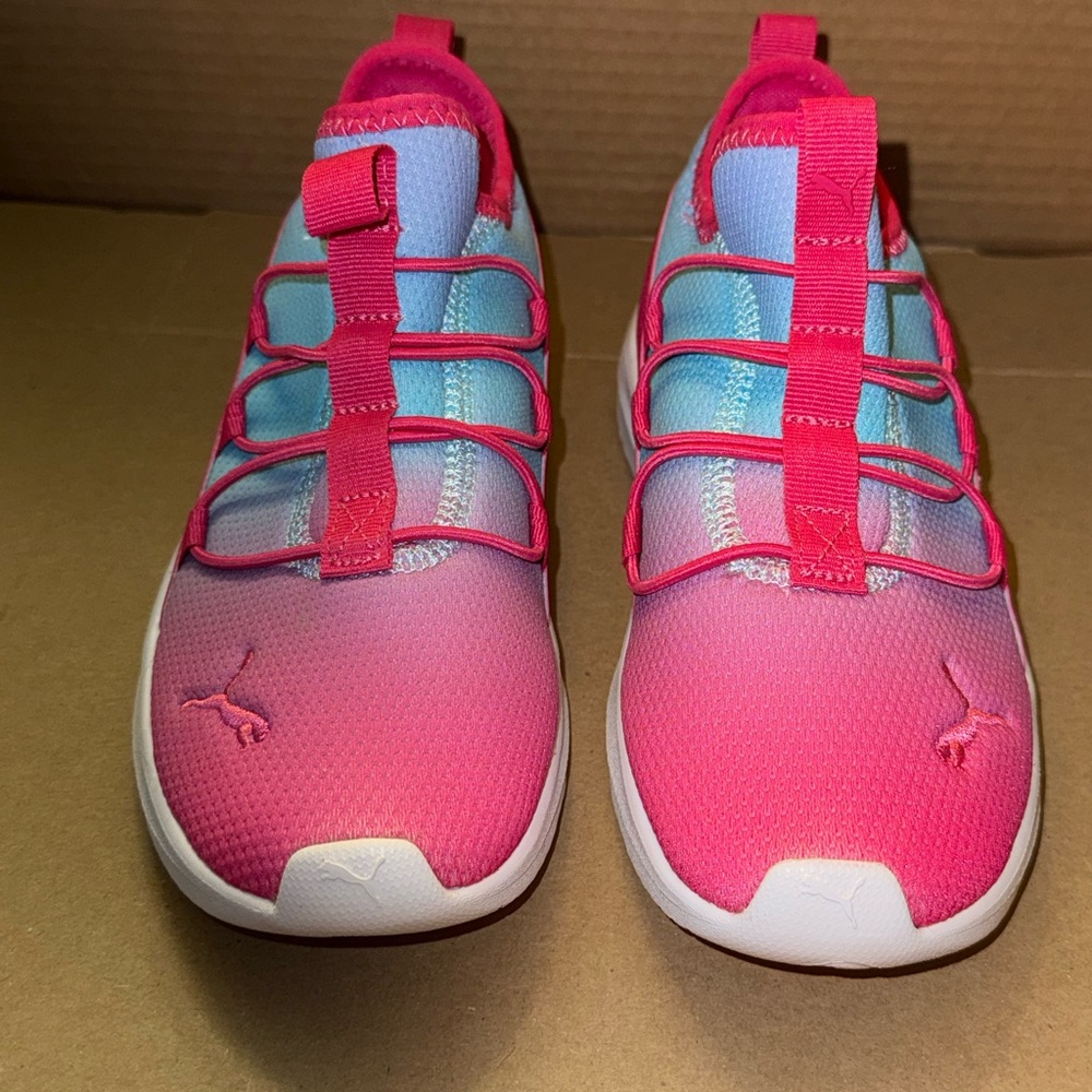 NWOT Puma Kids Vibrant Pink and Blue Sneakers